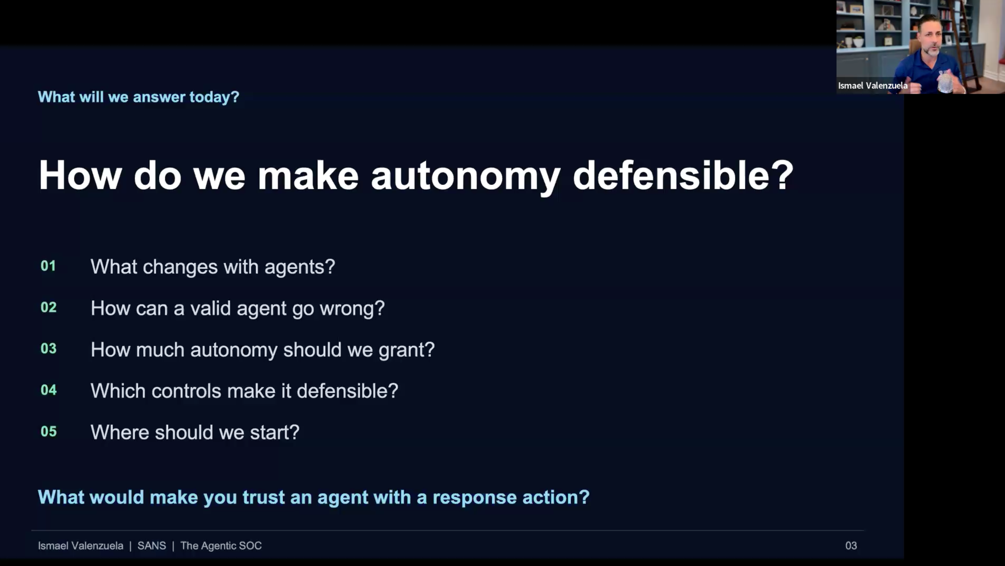 The Agentic SOC webinar screenshot 1